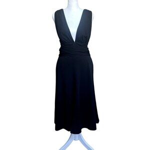 Elegant Black Midi Dress
